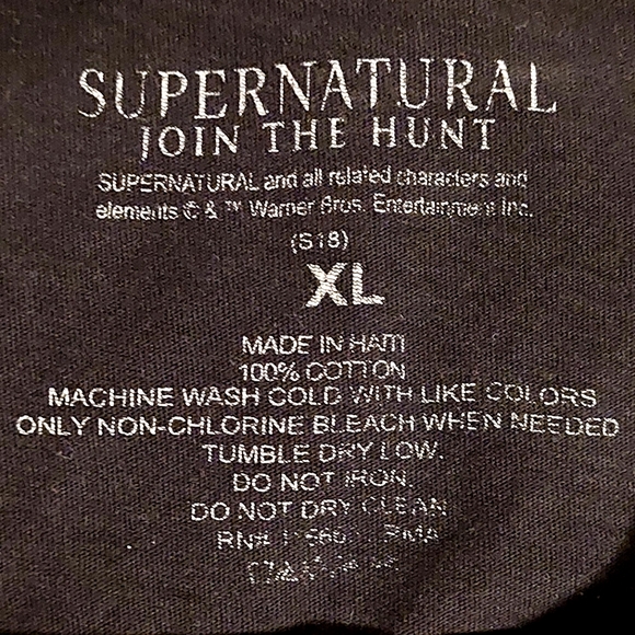 ⚡Supernatural "Join The Hunt" Women's Jr. Black Short Sleeved Graphic Tee EUC XL - Picture 6 of 6